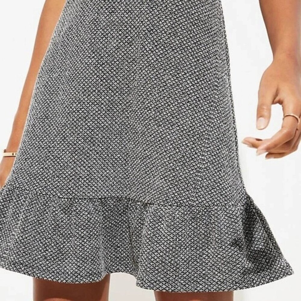 NWT Loft Gray Tweed Sleeveless Dress Size 12 - Picture 3 of 8